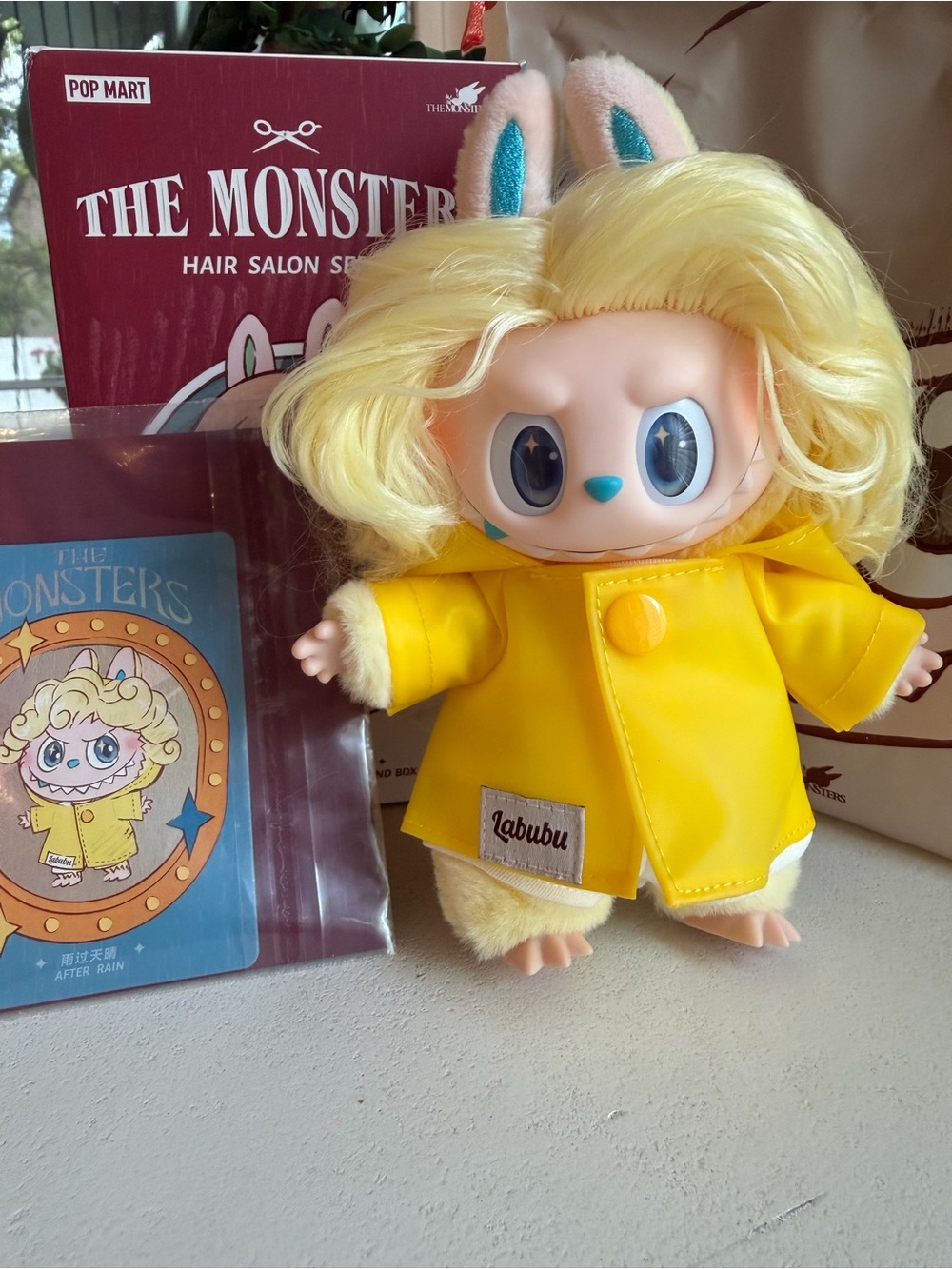 Pop Mart The Monsters Hair Salon Series Plush Pendant Labubu - After Rain